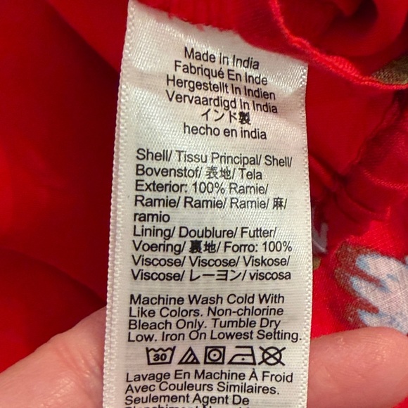 J. Crew Red Floral Side-Tie Skirt/NWT/M - Picture 8 of 14